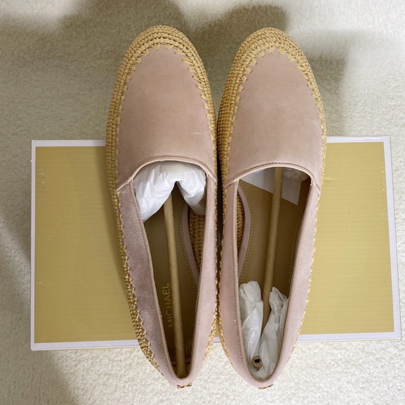 {Michael Kors} Bahia Suede and Jute slip on in pink - Picture 6 of 8